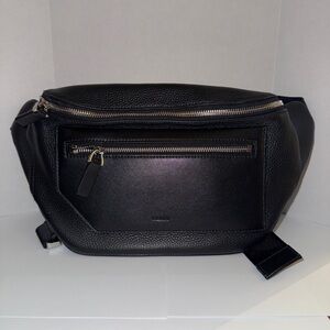 Bally Black Leather Belt Bag